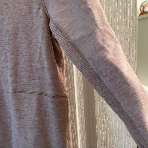 Lululemon Exhalation Pullover II Heathered Marled Mojave Magenta Pink size 6 EUC - Picture 10 of 15